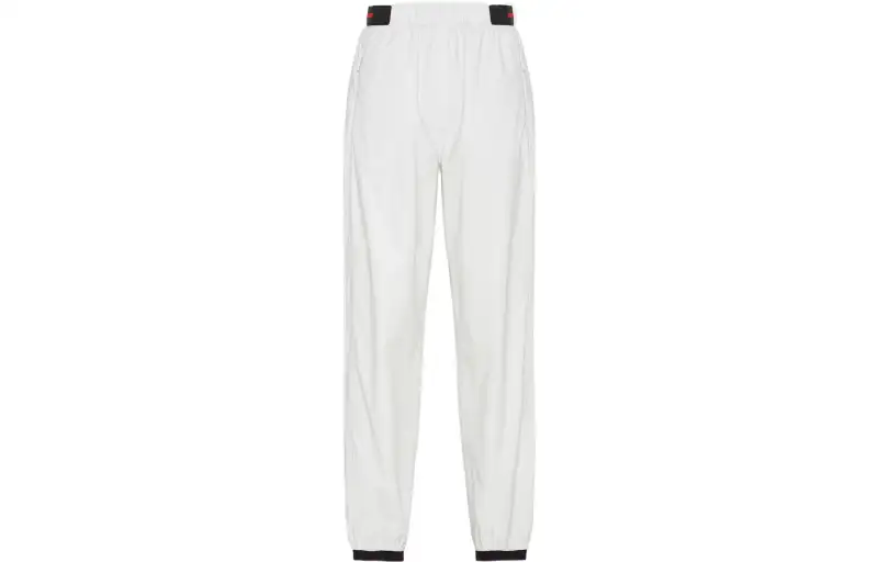 PRADA Casual Pants Women's White Moderate Cuffed Pants