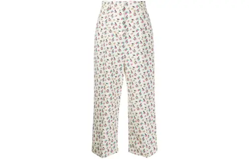 PRADA Casual Pants Women's Multicolor Moderate Straight Fit Pants