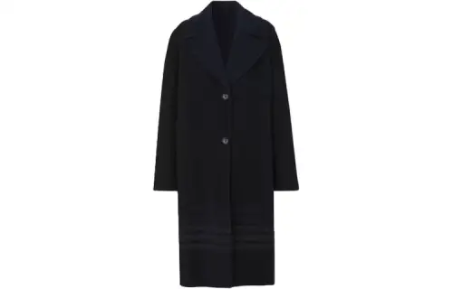 Burberry Velvet Jackets Women's Marine Black Lapel Moderate