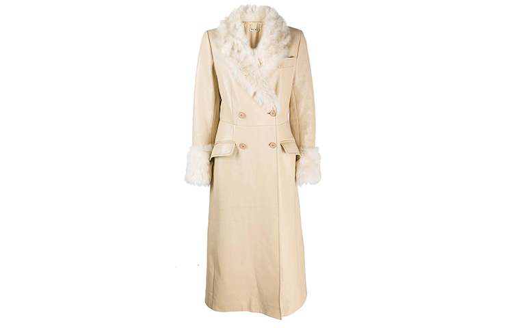 MIU MIU Leather Jackets Women's Ecru Lapel Moderate Other