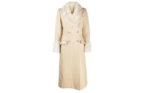 MIU MIU Leather Jackets Women's Ecru Lapel Moderate Other