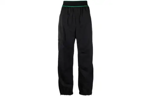Bottega Veneta Knitted Sweatpants Women's Black Moderate Straight Fit Pants