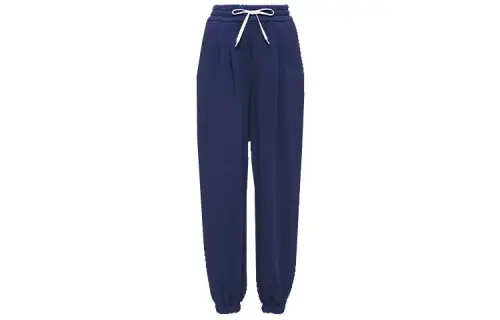 MIU MIU Knitted Sweatpants Women's Blue Moderate Cuffed Pants