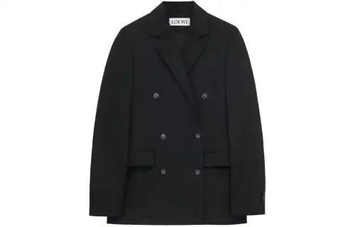 LOEWE Double Breasted Interlock Weave Blazer