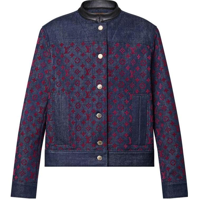 LOUIS VUITTON Flocked Monogram Denim Jacket