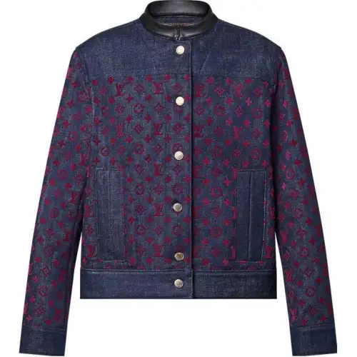 LOUIS VUITTON Flocked Monogram Denim Jacket