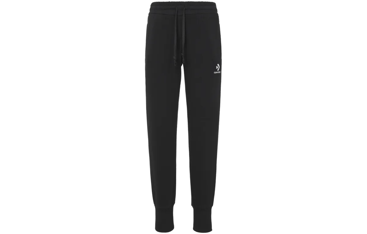 Converse Knitted Sweatpants Women's Black Moderate Straight Fit Pants