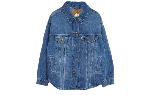 Levis Denim Jackets Women's Denim Blue Lapel Moderate Other