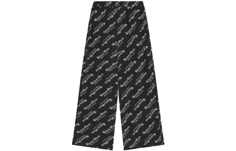 KENZO Verdy Logo Printed Wide Leg Pajama Pants