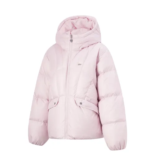 Li Ning Sports Trendy Collection Down Jacket Women's Lotus Root Powders Purple