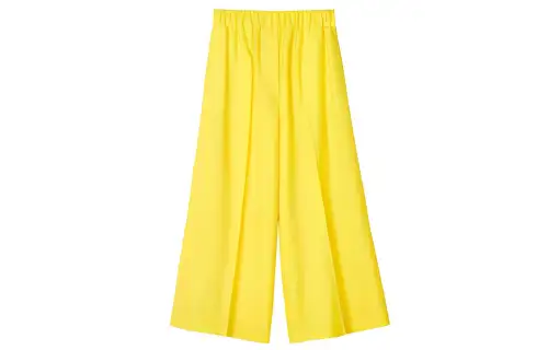 LOEWE Casual Pants Women's Yellow Moderate Wide Leg Pants