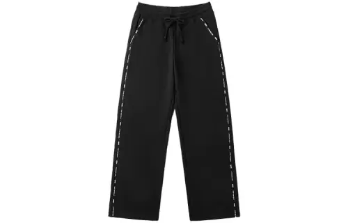 Vans Knitted Sweatpants Women's Black Moderate Straight Fit Pants