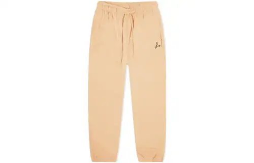 Jordan Knitted Sweatpants Women's Apricot Moderate Cuffed Pants