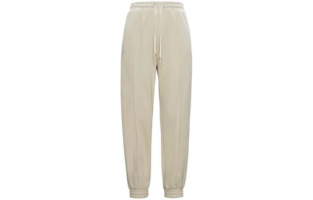 Converse Knitted Sweatpants Women's Khaki Beige Moderate Cuffed Pants