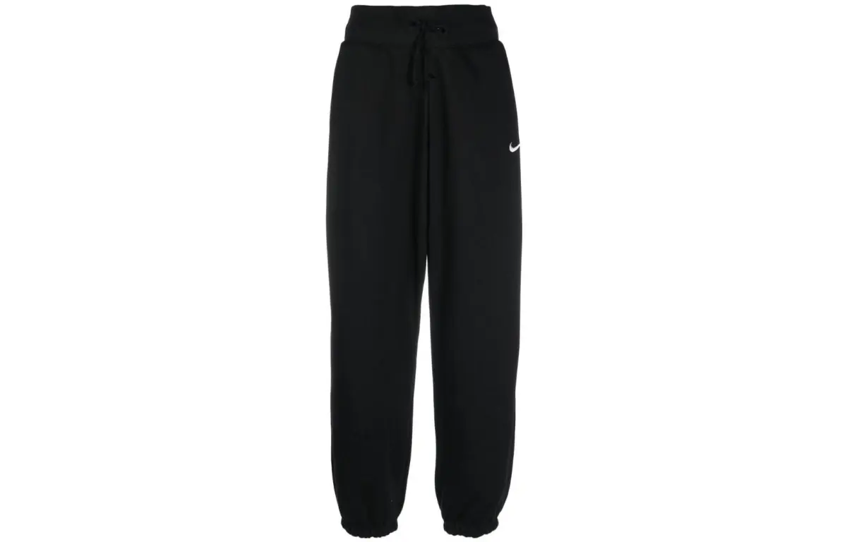 Nike Women's Phoenix Fleece High Waisted Oversized Sweatpants Black/Sail