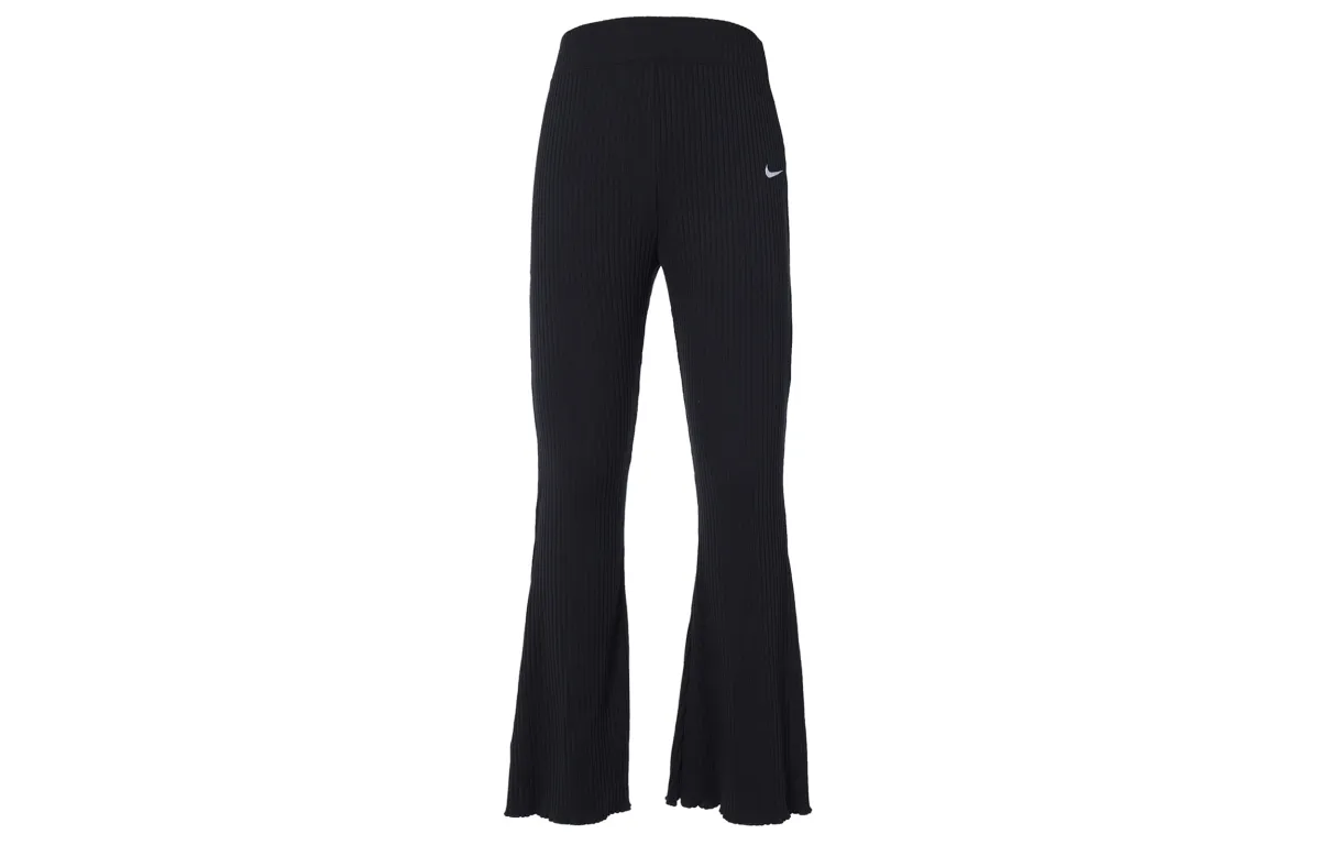 Nike Sportswear Women'ss High Waist Ribbed Jersey Pants Asia Sizing Black