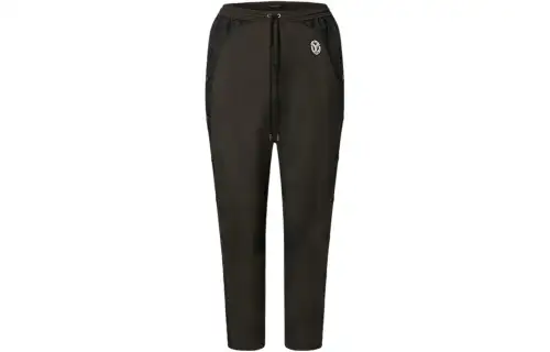 LOUIS VUITTON Sporty Snap Button Trousers Casual Pants Women's Black