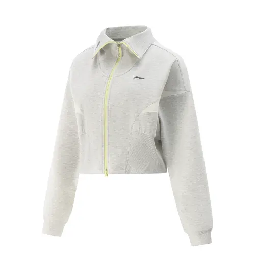Li Ning Fitness Series Sweatshirt Women's Heather Gray Light Smoke Gray