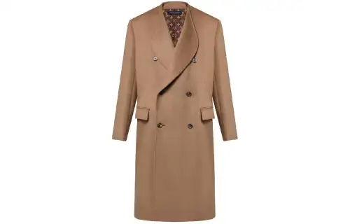 LOUIS VUITTON Rounded Lapel Camel Coat