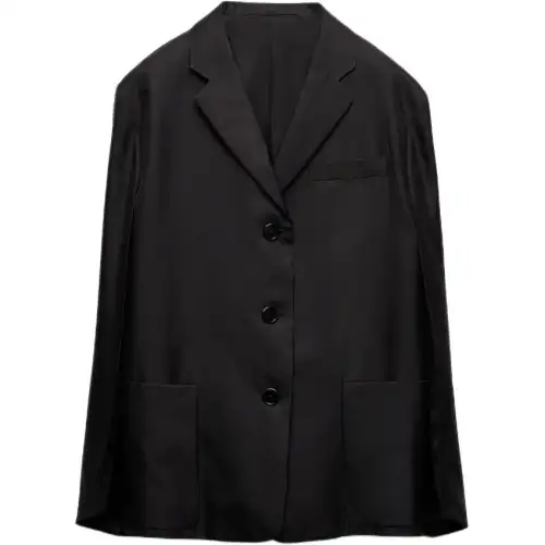 PRADA SS25 Business Suit Coat Women's Black