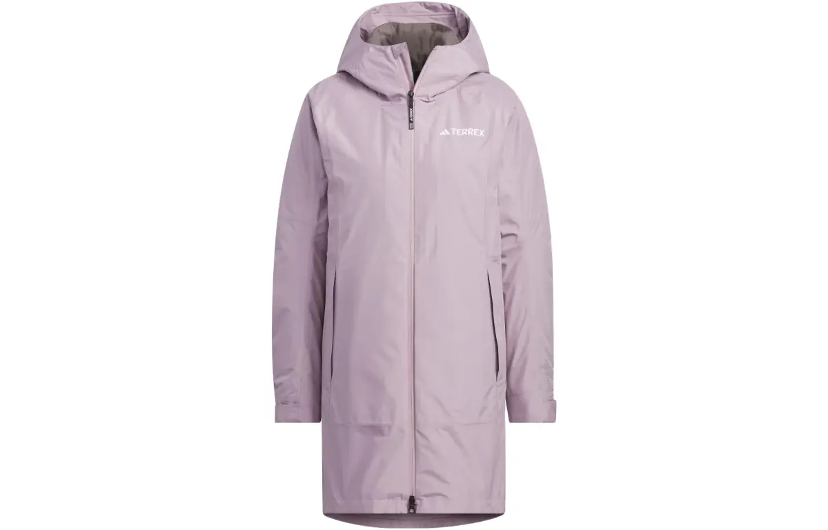 Adidas Waterproof, Windproof, And Rainproof Windbreaker Jacket Women's Pink