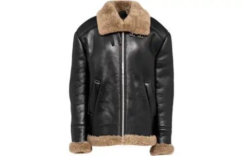 PRADA Leather Jackets Women's Black Moderate