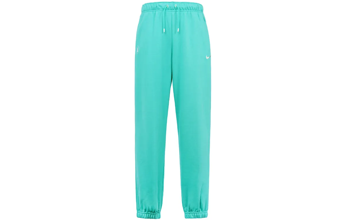 Nike CNY Collection High Rise Casual Fleece Lined Sweatpants Knitted Sweatpants Women's Washed Teal Cyan