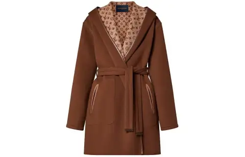 LOUIS VUITTON Reversible Zip-Off Wrap Coat