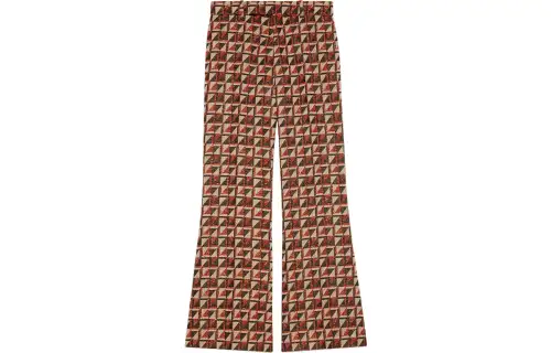 GUCCI Casual Pants Women's Brown Moderate Flared Pants