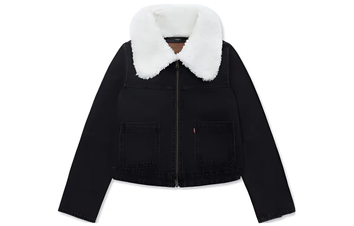Levi's Denim Jackets Women's Dark Color Lapel Moderate Straight Fit