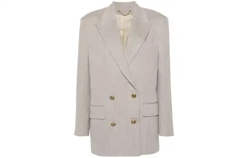 Golden Goose Herringbone Double-Breasted Tailored Blazer