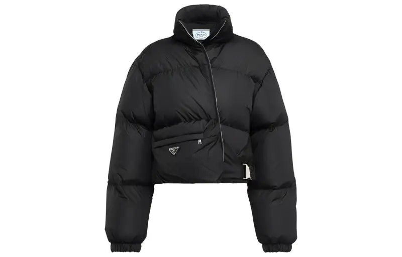 PRADA Cropped Coat Women's Black