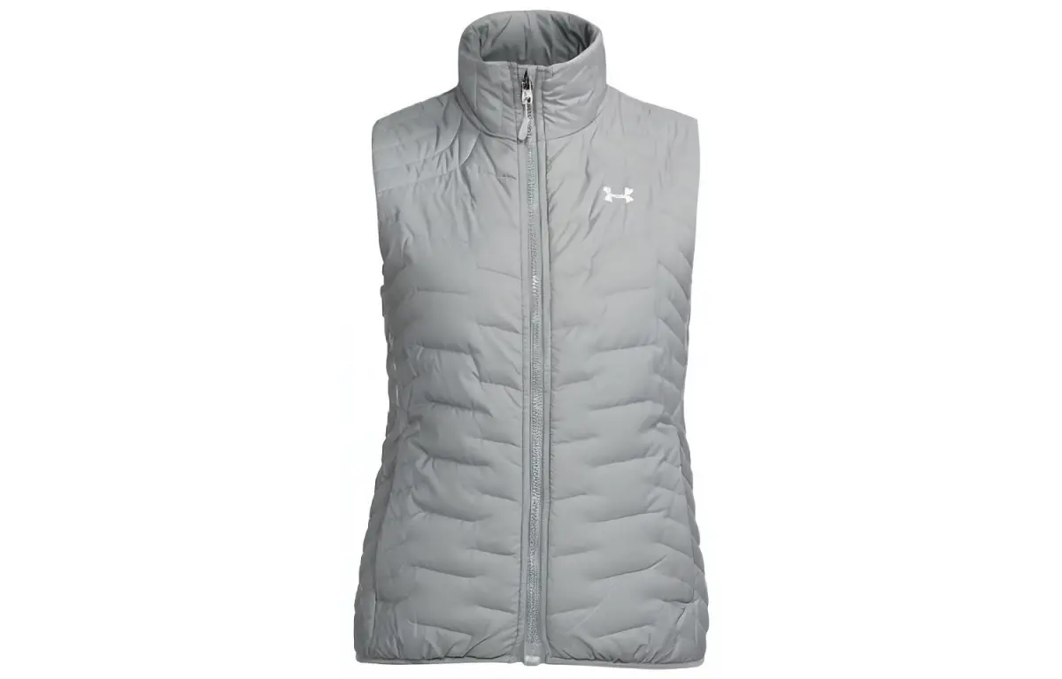 Under Armour Vests Women's Gray Stand Collar Moderate Other