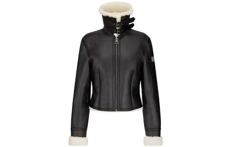 DIOR Leather Jacket Women's Black