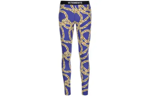 Vetements Gold Chain Leggings 'Royal Blue'