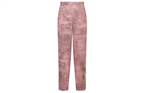 DIOR Casual Pants Women's Pink Moderate Straight Fit Pants