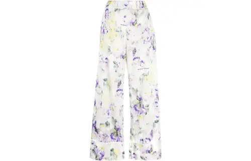 OFF-WHITE floral-print palazzo pants