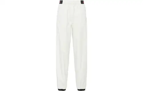 PRADA Casual Pants Women's White Moderate Cuffed Pants