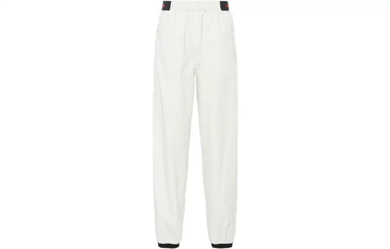PRADA Casual Pants Women's White Moderate Cuffed Pants