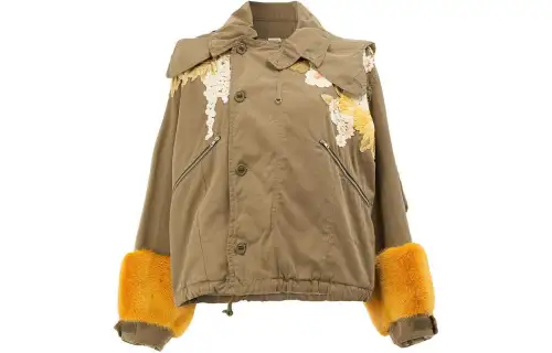 GUCCI Cropped Coats Women's Green Moderate