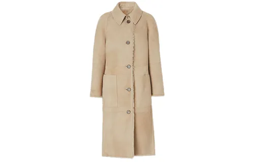 Burberry Leather Jackets Women's Umber Lapel Moderate Other