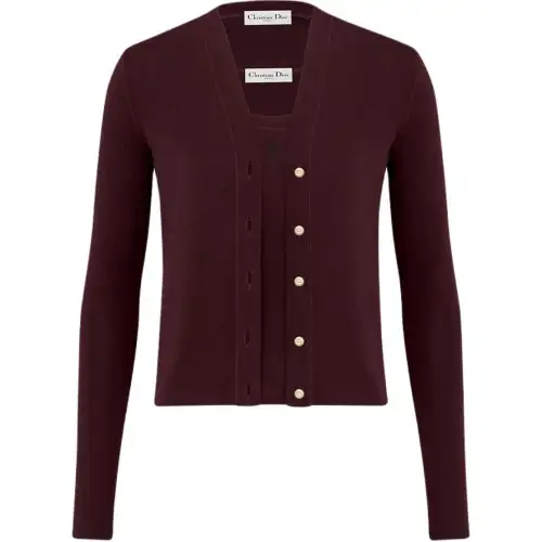 DIOR Knitwear Women's Plum Red Moderate