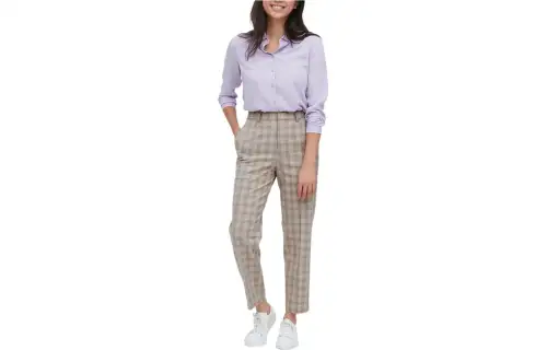 UNIQLO Casual Pants Women's Dark Beige Moderate Straight Fit Pants