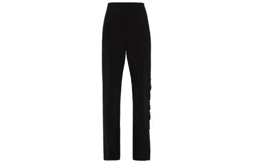 PRADA Casual Pants Women's Black Moderate Straight Fit Pants