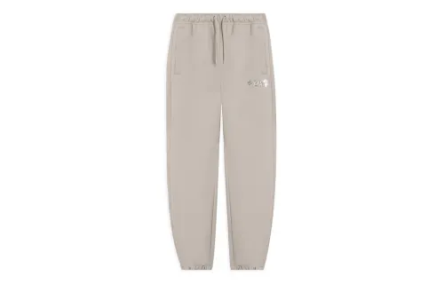 Li Ning Knitted Sweatpants Women's Cashmere Gray Thickened Cuffed Pants