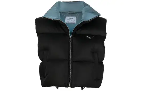 PRADA Vests Women's Black Thickened And Fleece Lined Other