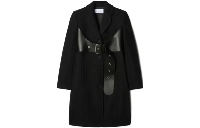 OFF WHITE Belted Single breasted Coat