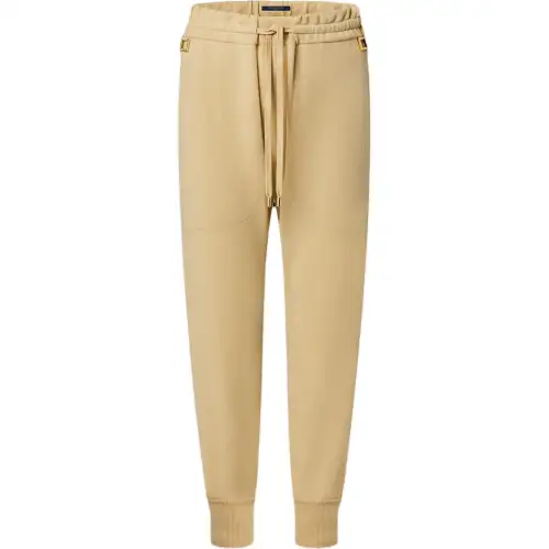 LOUIS VUITTON D Ring Detail Cashmere Jogging Pants Casual Pants Women's Sand