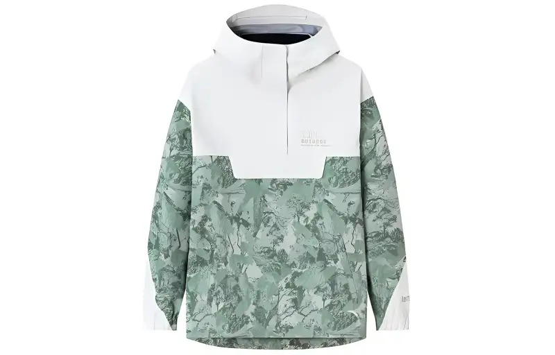 Anta Waterproof Windbreaker Jacket Women's Ceramic Enamel Green/All Over Print