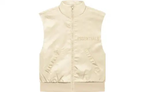 Fear Of God Essentials Vests Women's Eggshell White Stand Collar Moderate Other